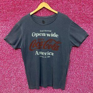 Coca-Cola Enjoy Coke 1984 Open Wide America Promo Tee L